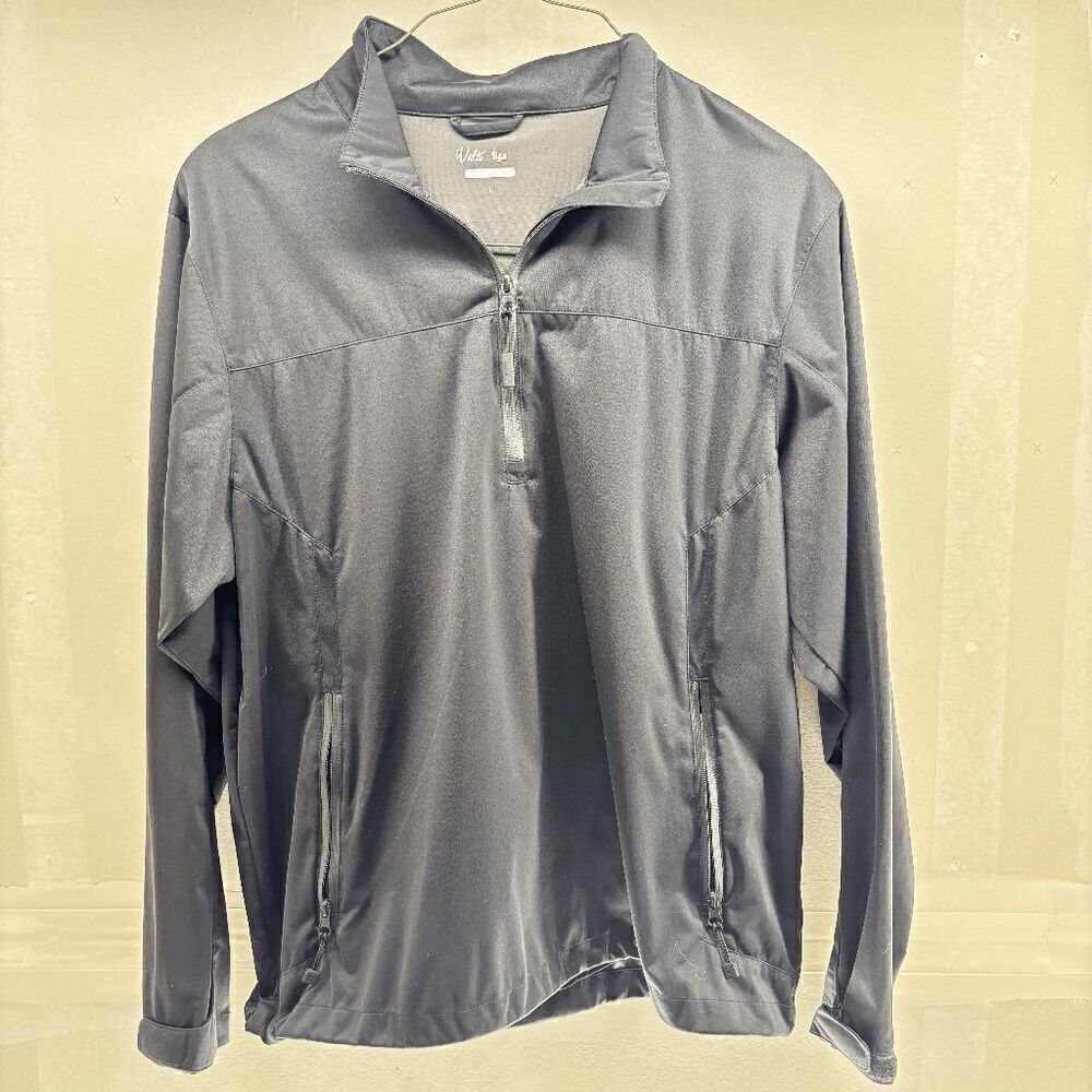 Walter Hagan Hydroproof Golf Pullover Jacket Shirt 1/4 zip Mens Large Gray‎